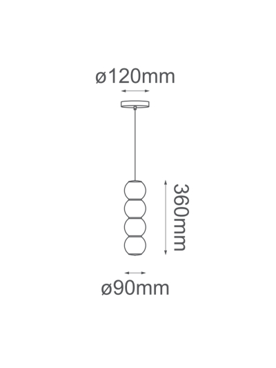 Tribeca- Lámpara de bolas de cristal, minimalista de lujo