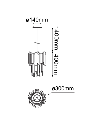COLGANTE DECORATIVO BLOQUES VIDRIADOS