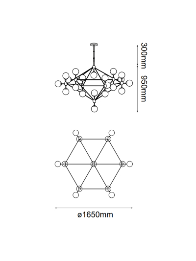 Lámpara Colgante Esferas Diamante