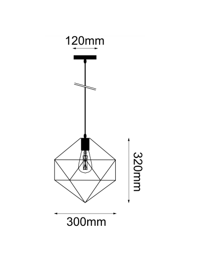 COLGANTE DECORATIVO DIAGONALES GEOMETRICAS