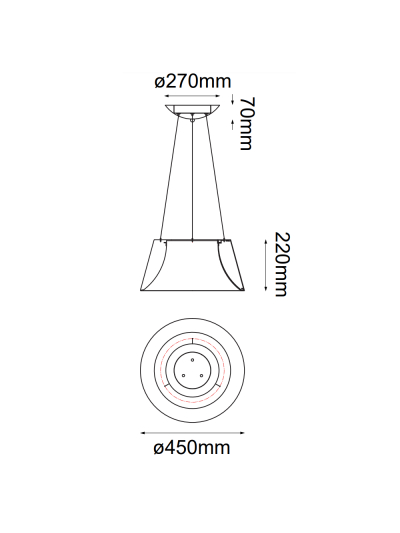 COLGANTE DECORATIVO MEDIO CONO