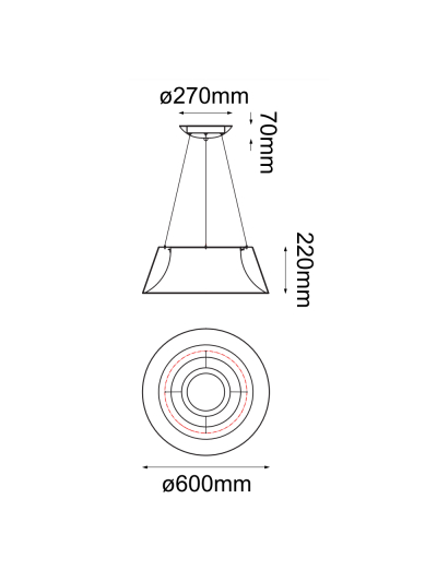 COLGANTE DECORATIVO MEDIO CONO