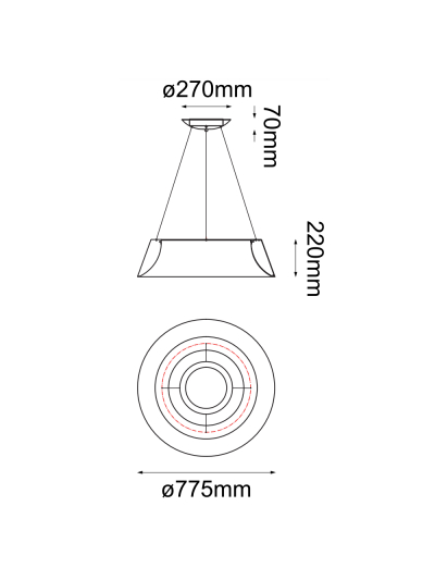 COLGANTE DECORATIVO MEDIO CONO