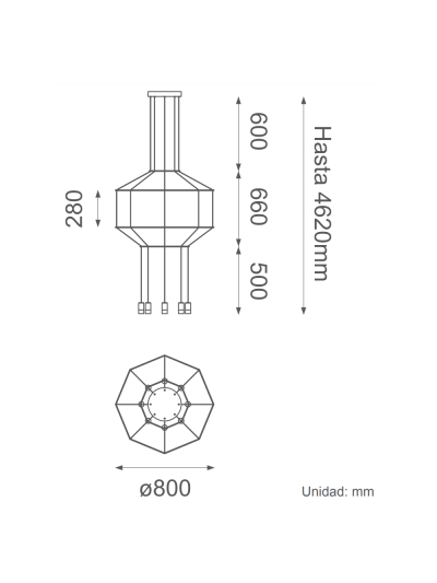 COLGANTE DECORATIVO MINIMALISTA GEOMETRICO