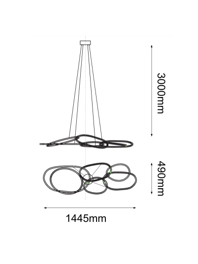 COLGANTE DECORATIVO CAOS - AROS