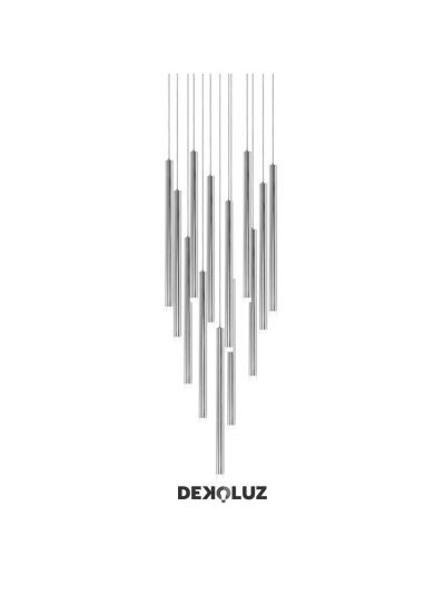 Lámpara Tubos Acero Moderna