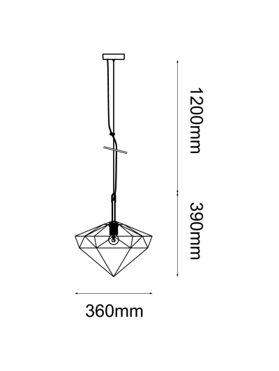COLGANTE DECORATIVO JAULA DIAMANTE