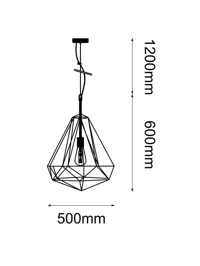 COLGANTE DECORATIVO JAULA DIAMANTE