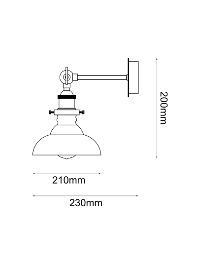 LÁMPARA DE PARED CLÁSICA VINTAGE