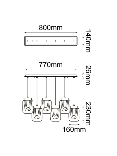 COLGANTE DECORATIVO TOPACIO 6