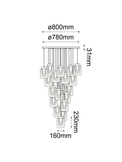 COLGANTE DECORATIVO TOPACIO 21