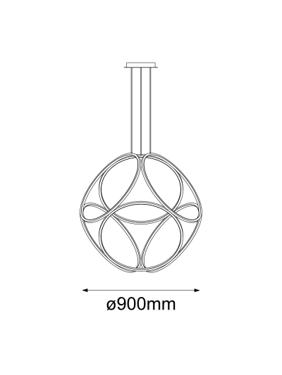 COLGANTE DECORATIVO CUBE CURVES