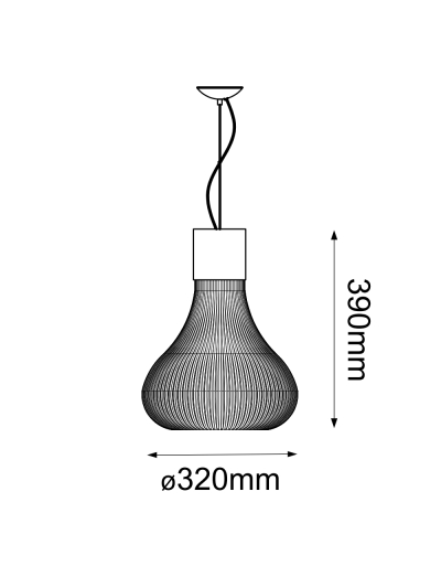 Lámpara Colgante Negra Enrejada