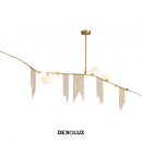 Lámpara Esferas Cadenas Doradas