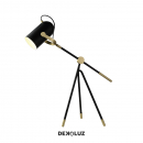 Lámpara Trípode Negra Dorada