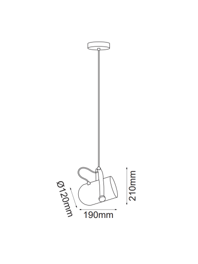 Lámpara Colgante Negra Moderna