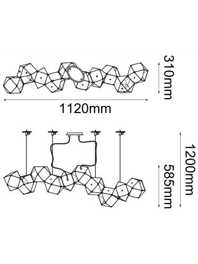 COLGANTE DECORATIVO CUBE ART 10