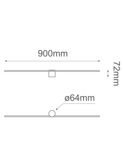 LÁMPARA DE PARED VANIDAD MINIMALISTA