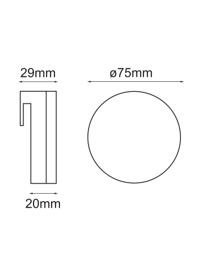 Aplique LED Redondo Blanco