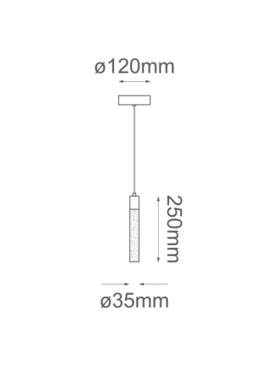 Lámpara Tubular Burbujas LED