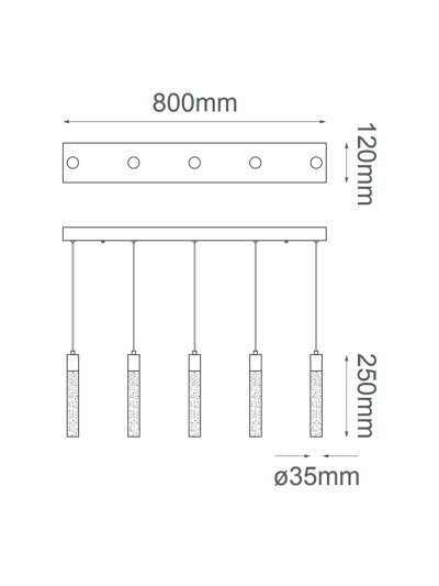 Lámpara LED Colgante Múltiple