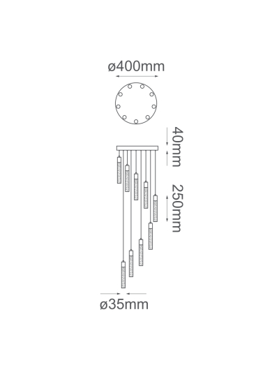 Lámpara LED Tubular Decorativa