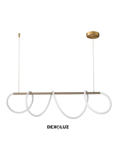 Lámpara Colgante LED Loop Dorado Lineal