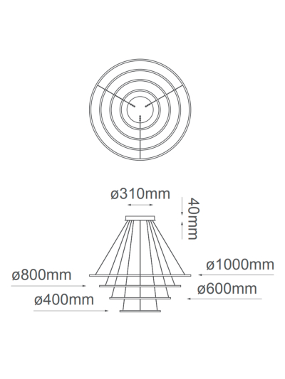 COLGANTE DECORATIVO 4 AROS